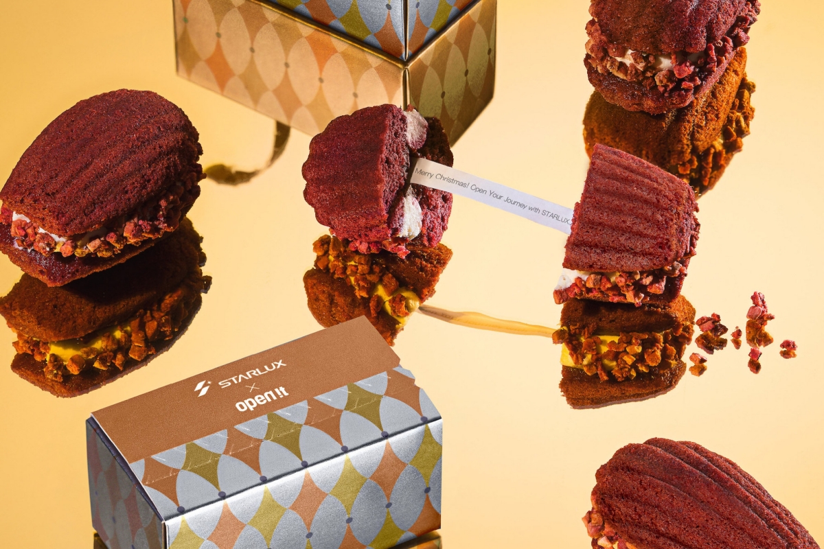 搭飛機限定？！瑪德蓮專門店「open it.」聯手星宇航空，推機上聖誕甜點限時兩天登場