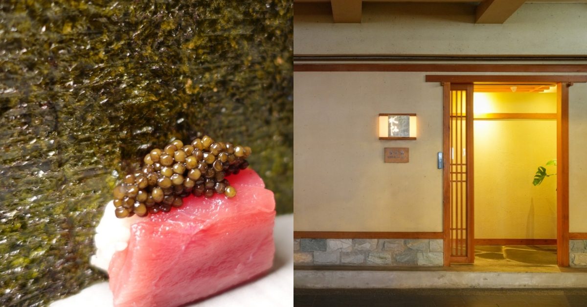 大安區風格板前日料「鮨水仙」：魚子醬配鮪魚、關西風格棒壽司，前淀殿料理長張景富用創意展現板前新風貌