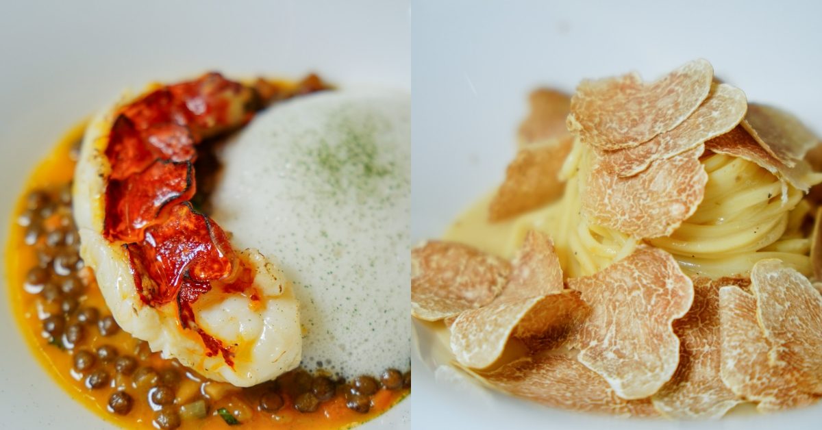 三二行館秋季新菜登場！罕見阿爾巴白松露上桌削片、鱈場蟹與藍龍蝦入菜，用山海滋味開啟秋天的味蕾