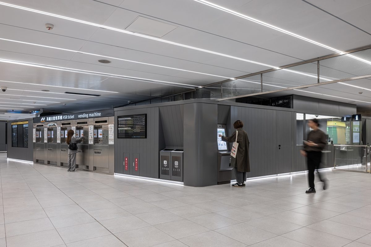 台北車站B3層變得更明亮、更有識別度了！「圓弧服務盒」柔化載體空間、重塑高密度轉乘秩序