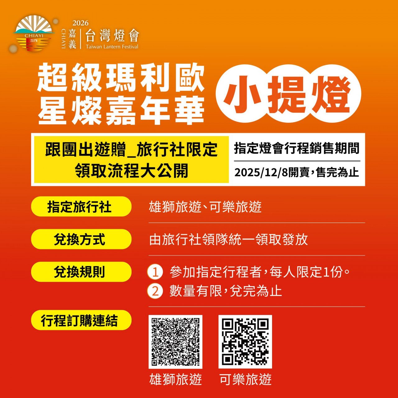 2026台灣燈會3/3嘉義登場！21公尺高主燈概念曝光、任天堂瑪利歐「？」磚塊提燈索取懶人包看這裡