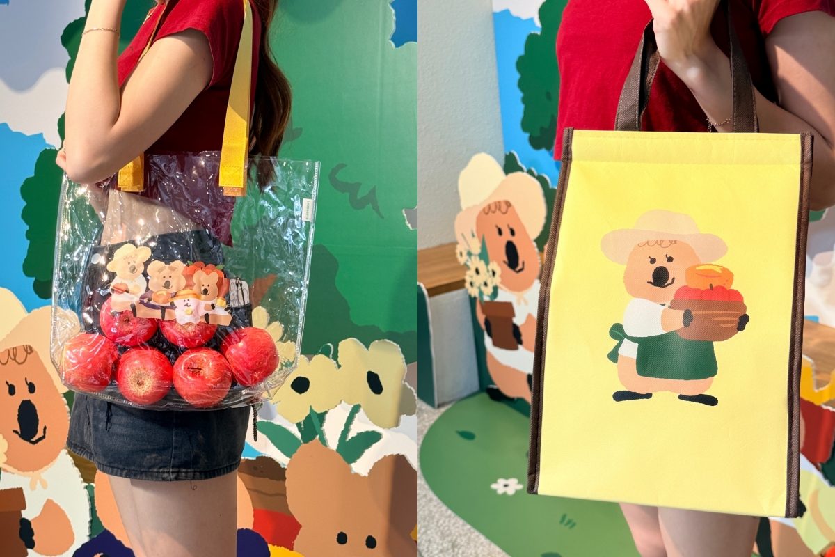 QUOKKA現身春上布丁蛋糕！春上布丁除了推聯名限定版蘋果蛋糕外，迪化街店更化身Dinotaeng門市造景