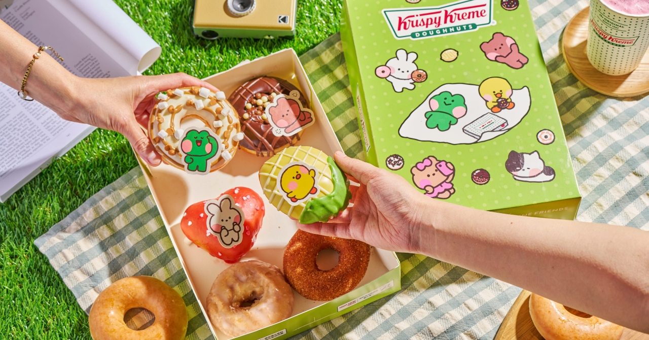 美式甜甜圈Krispy Kreme首度攜手LINE FRIENDS minini!4款角色甜甜圈、限定周邊7/16登場